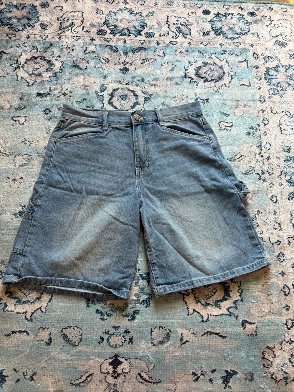 refuge Light Blue Denim Bermuda Shorts